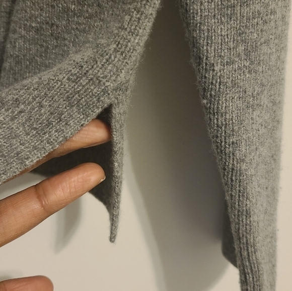 Madewell | Women's Gray 100% Wool Drawstring Lace Up Neck Sweater (Size Small) - Picture 9 of 12